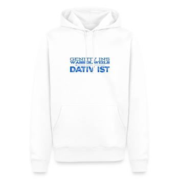 weil es da tief ist - Männer Premium Bio Hoodie - Weiß - Vorne - Nico (187cm)