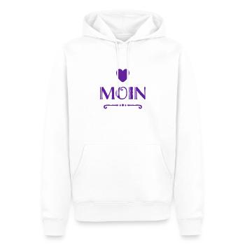 Moin Moin - Männer Premium Bio Hoodie - Weiß - Vorne - Nico (187cm)