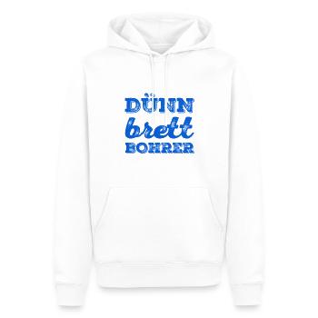 Dünnbrettbohrer - Männer Premium Bio Hoodie - Weiß - Vorne - Nico (187cm)