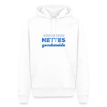 das sieht gut aus - Männer Premium Bio Hoodie - Weiß - Vorne - Nico (187cm)