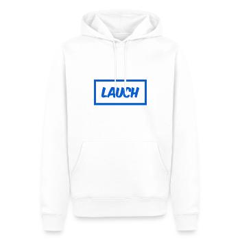 Je suis un vrai poireau - Sweat à capuche Premium bio Homme - blanc - Devant - Nico (187cm)
