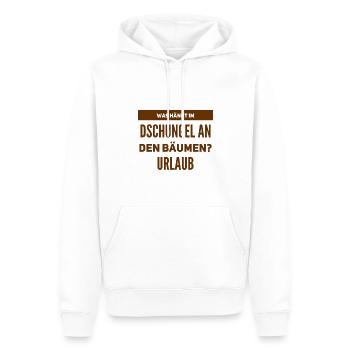 so sieht Urlaub aus - Männer Premium Bio Hoodie - Weiß - Vorne - Nico (187cm)