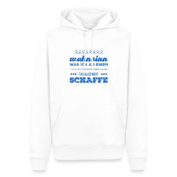 was ich alles nicht schaffe - Männer Premium Bio Hoodie - Weiß - Vorne - Nico (187cm)