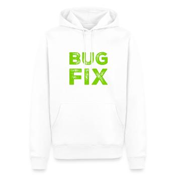 Dépannage - Sweat à capuche Premium bio Homme - blanc - Devant - Nico (187cm)