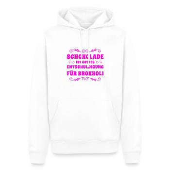 ich mag Schokolade - Männer Premium Bio Hoodie - Weiß - Vorne - Nico (187cm)