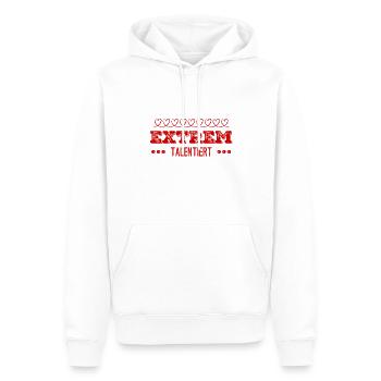 ich bin extrem talentiert - Männer Premium Bio Hoodie - Weiß - Vorne - Nico (187cm)
