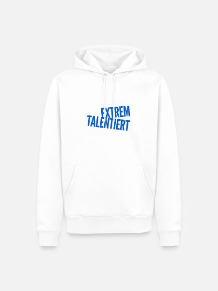 ich bin richtig talentiert - Männer Premium Bio Hoodie - Weiß