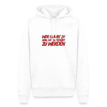Vous pouvez devenir quelqu’un - Sweat à capuche Premium bio Homme - blanc - Devant - Nico (187cm)