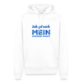 du spinnst wohl - Männer Premium Bio Hoodie - Weiß - Vorne - Nico (187cm)