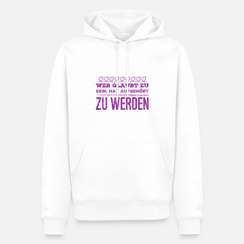Nous évoluons - Sweat à capuche Premium bio Homme - blanc