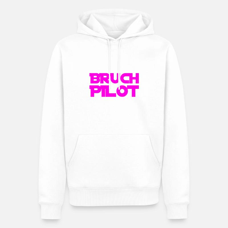 mal wieder ein Bruchpilot - Männer Premium Bio Hoodie - Weiß