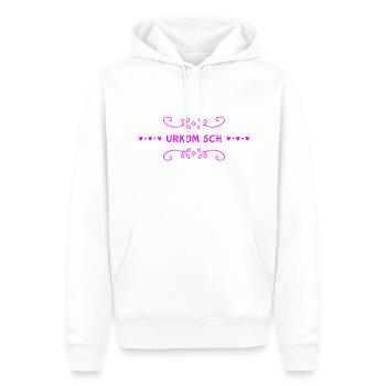 das ist komisch - Männer Premium Bio Hoodie - Weiß - Vorne - Nico (187cm)