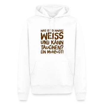 eine Kuh unter Wasser - Männer Premium Bio Hoodie - Weiß - Vorne - Nico (187cm)