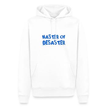 Desaster ist mein Ding - Männer Premium Bio Hoodie - Weiß - Vorne - Nico (187cm)