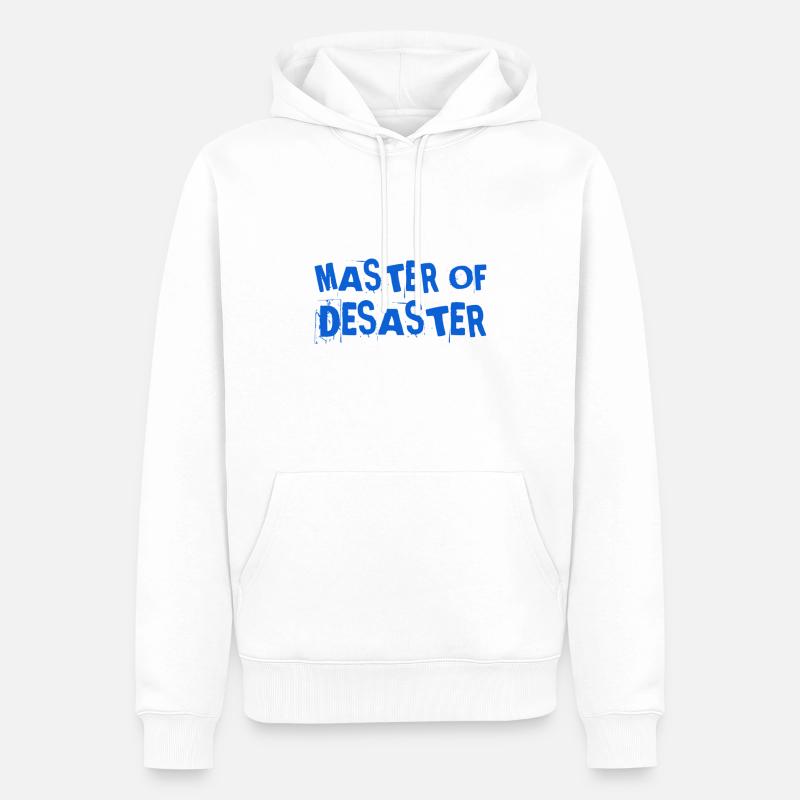 Le désastre, c’est mon truc - Sweat à capuche Premium bio Homme - blanc