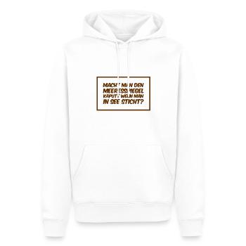 in See stechen - Männer Premium Bio Hoodie - Weiß - Vorne - Nico (187cm)