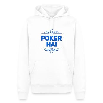 starker Pokerspieler - Männer Premium Bio Hoodie - Weiß - Vorne - Nico (187cm)