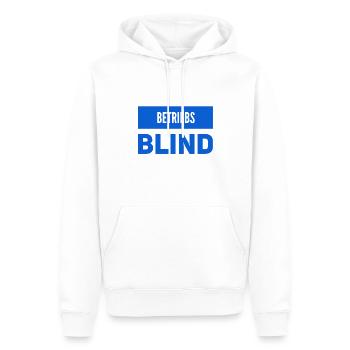 blind auf der Arbeit - Männer Premium Bio Hoodie - Weiß - Vorne - Nico (187cm)