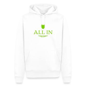 all in ist mein Ding - Männer Premium Bio Hoodie - Weiß - Vorne - Nico (187cm)