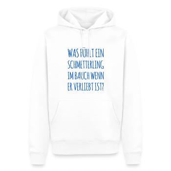 so fühlen Schmetterlinge - Männer Premium Bio Hoodie - Weiß - Vorne - Nico (187cm)