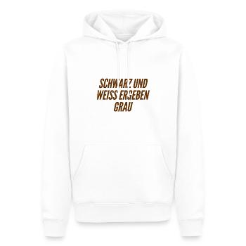 weiss und schwarz - Männer Premium Bio Hoodie - Weiß - Vorne - Nico (187cm)