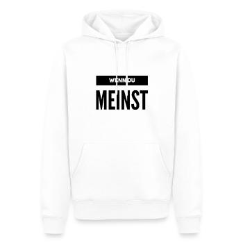 ist mir egal - Männer Premium Bio Hoodie - Weiß - Vorne - Nico (187cm)