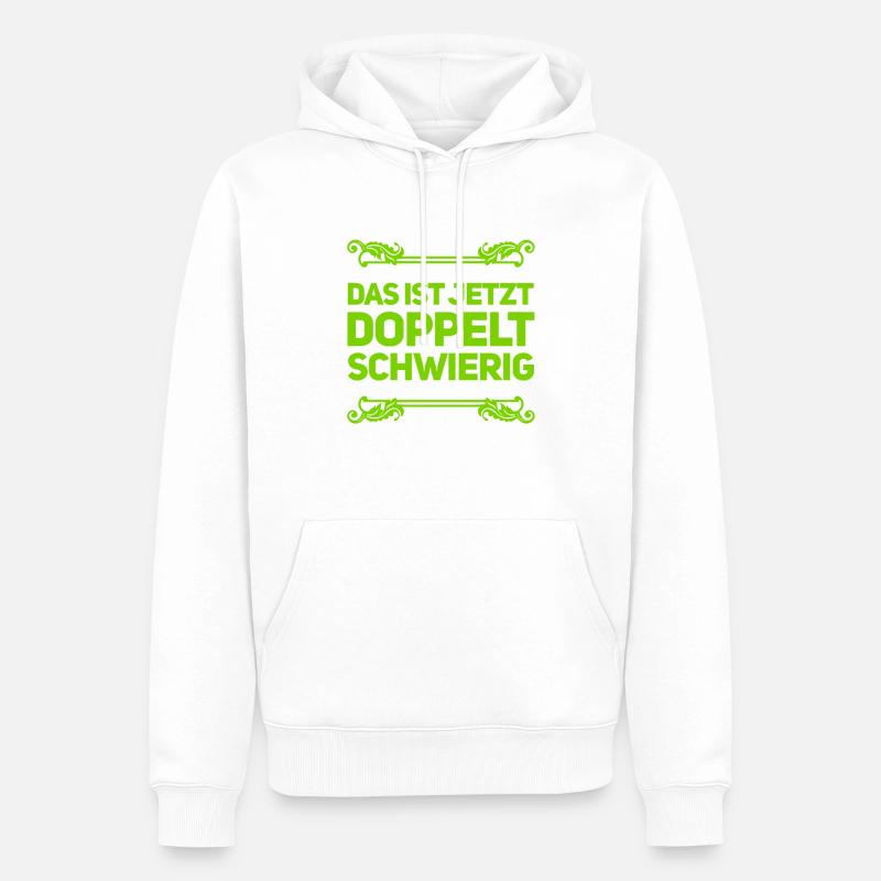 Double niveau de difficulté - Sweat à capuche Premium bio Homme - blanc