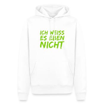 simply clueless - Men’s Premium Organic Hoodie - white - Front - Nico (187cm)