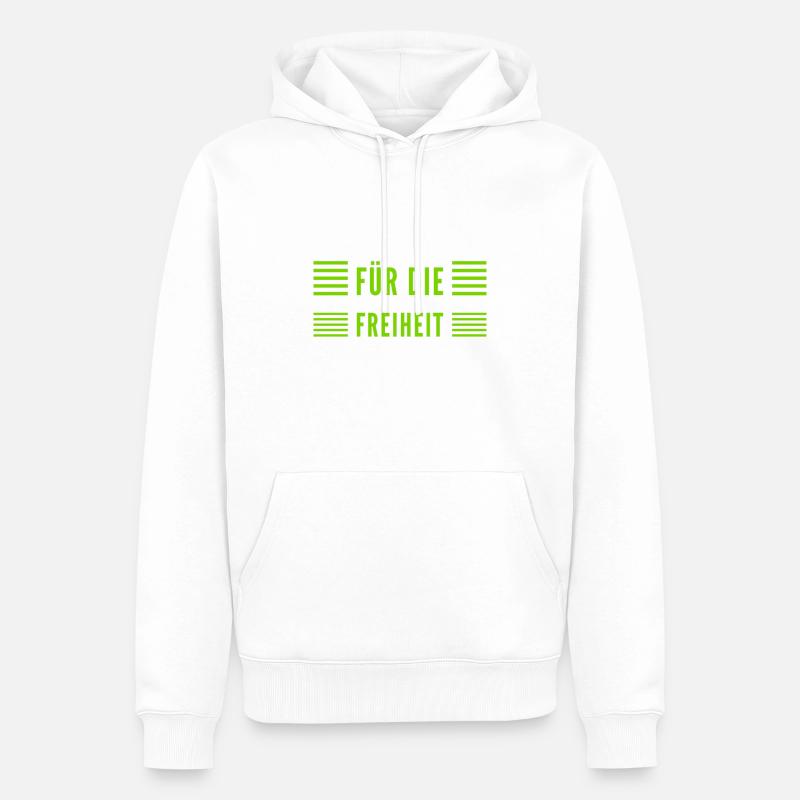 La liberté, c’est merveilleux - Sweat à capuche Premium bio Homme - blanc