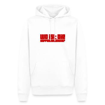Y a-t-il du café ? - Sweat à capuche Premium bio Homme - blanc - Devant - Nico (187cm)