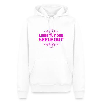 die Liebe ist ein Wunder - Männer Premium Bio Hoodie - Weiß - Vorne - Nico (187cm)