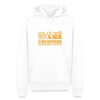 Je cherche ma fortune - Sweat à capuche Premium bio Homme - blanc - Devant - Nico (187cm)