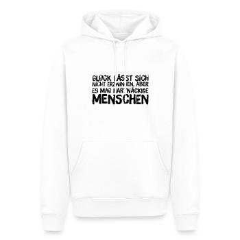 gib nicht auf - Männer Premium Bio Hoodie - Weiß - Vorne - Nico (187cm)