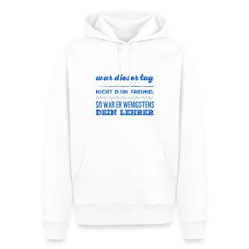 ich genieße mein Leben - Männer Premium Bio Hoodie - Weiß - Vorne - Nico (187cm)