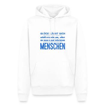 Je suis heureux - Sweat à capuche Premium bio Homme - blanc - Devant - Nico (187cm)