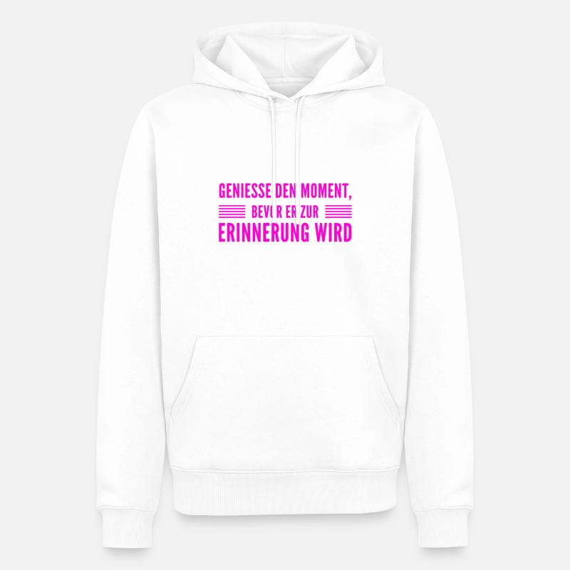ich bin ein Genießer - Männer Premium Bio Hoodie - Weiß