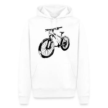 Radfahrer Zeichnung - Männer Premium Bio Hoodie - Weiß - Vorne - Nico (187cm)