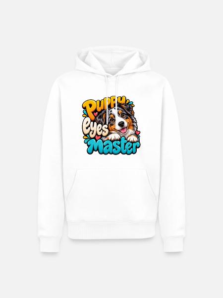 Australian Shepherd - Männer Premium Bio Hoodie - Weiß