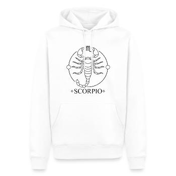 Skorpion Sternzeichen Horoskop Aszendent Geschenk - Männer Premium Bio Hoodie - Weiß - Vorne - Nico (187cm)