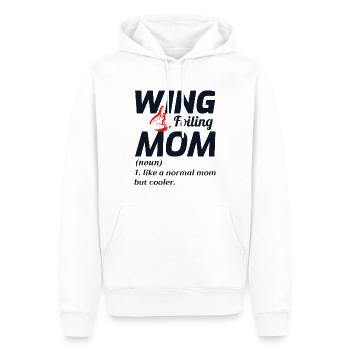 Wing Foiling Hydroptère Surf Maman Sports Nautiques - Sweat à capuche Premium bio Homme - blanc - Devant - Nico (187cm)