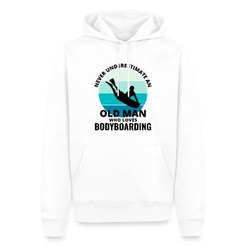 Bodyboarding Bodyboarder Papa Opa Vatertag - Männer Premium Bio Hoodie - Weiß - Vorne - Nico (187cm)