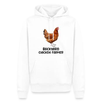 Backyard Chicken Farmer Animal Farming Farm Funny - Men’s Premium Organic Hoodie - white - Front - Nico (187cm)