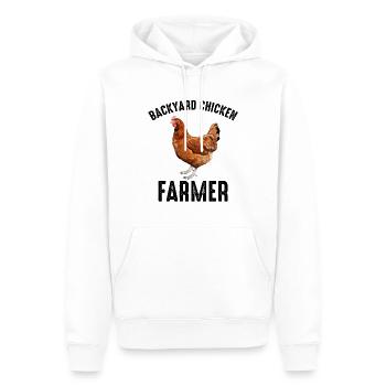 Backyard Chicken Farmer Animal Farming Farm Funny - Men’s Premium Organic Hoodie - white - Front - Nico (187cm)