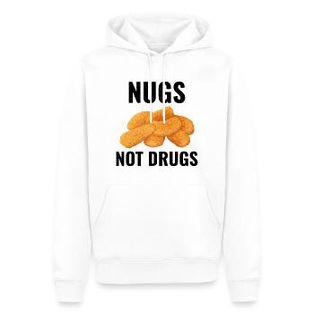 Chicken Nuggets Fast Food Lustiger Spruch - Männer Premium Bio Hoodie - Weiß - Vorne - Nico (187cm)