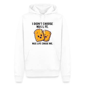 Chicken Nuggets Fast Food Lustiger Spruch - Männer Premium Bio Hoodie - Weiß - Vorne - Nico (187cm)