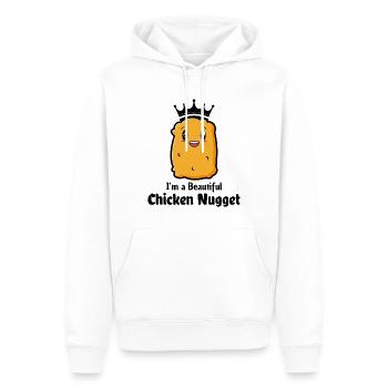 Chicken Nuggets Fast Food Lustiger Spruch - Männer Premium Bio Hoodie - Weiß - Vorne - Nico (187cm)