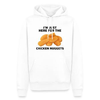 Chicken Nuggets Fast Food Lustiger Spruch - Männer Premium Bio Hoodie - Weiß - Vorne - Nico (187cm)