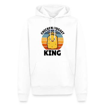 Chicken Nugget King Geburtstag Fast Food Lustig - Männer Premium Bio Hoodie - Weiß - Vorne - Nico (187cm)