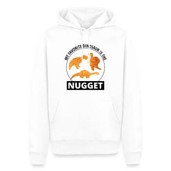 Huhn Nugget Fast Food Dinosaurier Dino Tier - Männer Premium Bio Hoodie - Weiß - Vorne - Nico (187cm)