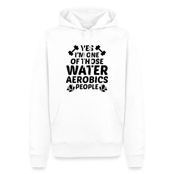 Aquagym Fitness aquatique Aqua Exercice - Sweat à capuche Premium bio Homme - blanc - Devant - Nico (187cm)